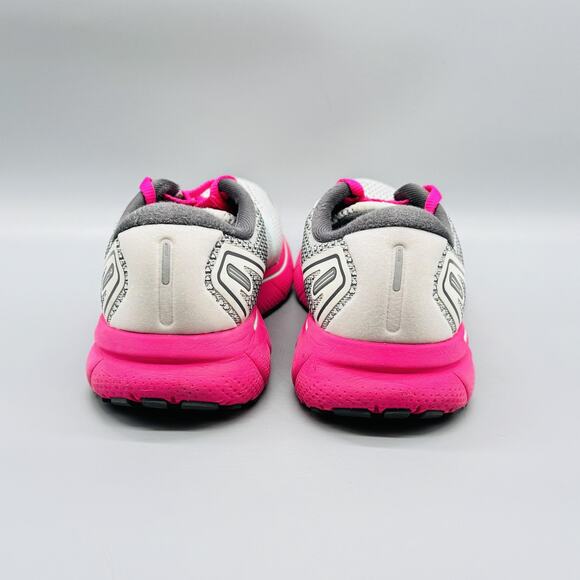 Brooks Shoes Womens 8 White Gray Pink Ghost 14 Road Running Athletic Sneakers - Picture 7 of 13